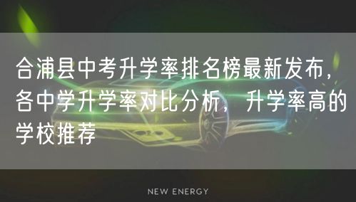 合浦县中考升学率排名榜最新发布，各中学升学率对比分析，升学率高的学校推荐