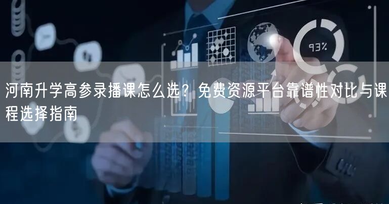 河南升学高参录播课怎么选?免费资源平台靠谱性对比与课程选择指南 河南升学高参录播课怎么选?免费资源平台靠谱性对比与课程选择指南