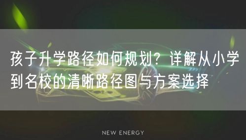 孩子升学路径如何规划？详解从小学到名校的清晰路径图与方案选择