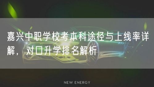 嘉兴中职学校考本科途径与上线率详解，对口升学排名解析