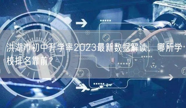 洪湖市初中升学率2023最新数据解读，哪所学校排名靠前？