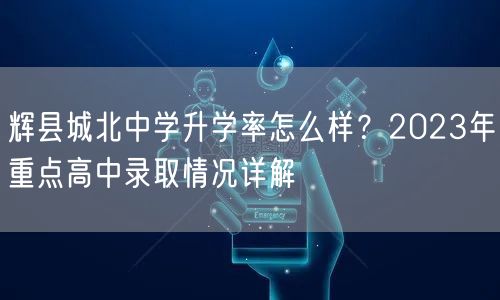 辉县城北中学升学率怎么样?2023年重点高中录取情况详解 辉县城北中学升学率怎么样?2023年重点高中录取情况详解