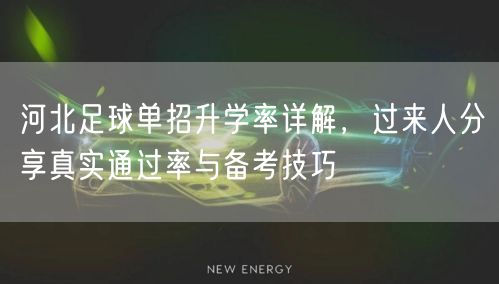 河北足球单招升学率详解,过来人分享真实通过率与备考技巧 河北足球单招升学率详解,过来人分享真实通过率与备考技巧