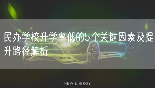 民办学校升学率低的5个关键因素及提升路径解析 民办学校升学率低的5个关键因素及提升路径解析