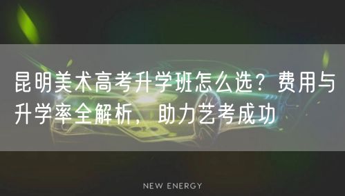 昆明美术高考升学班怎么选？费用与升学率全解析，助力艺考成功