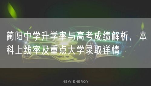 蔺阳中学升学率与高考成绩解析，本科上线率及重点大学录取详情