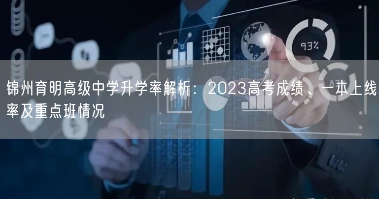 锦州育明高级中学升学率解析：2023高考成绩、一本上线率及重点班情况