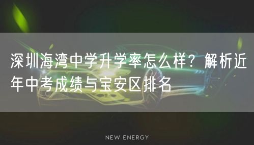 深圳海湾中学升学率怎么样？解析近年中考成绩与宝安区排名