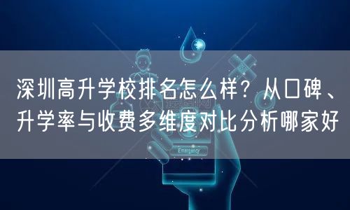 深圳高升学校排名怎么样?从口碑、升学率与收费多维度对比分析哪家好 深圳高升学校排名怎么样?从口碑、升学率与收费多维度对比分析哪家好