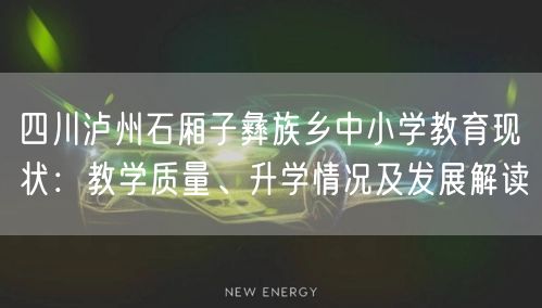 四川泸州石厢子彝族乡中小学教育现状：教学质量、升学情况及发展解读