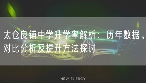 太仓良铺中学升学率解析：历年数据、对比分析及提升方法探讨