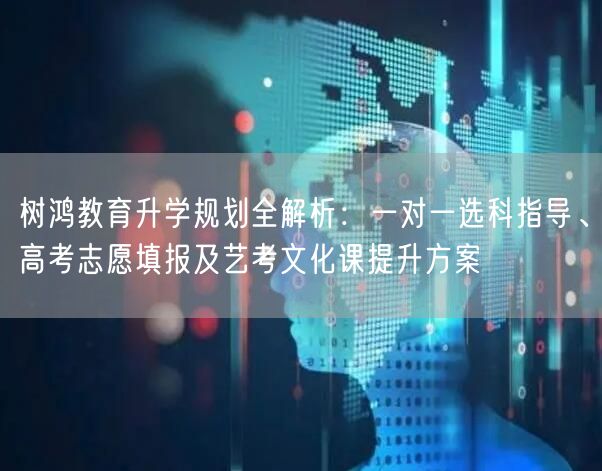 树鸿教育升学规划全解析:一对一选科指导、高考志愿填报及艺考文化课提升方案 树鸿教育升学规划全解析:一对一选科指导、高考志愿填报及艺考文化课提升方案
