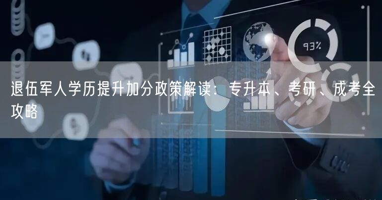 退伍军人学历提升加分政策解读:专升本、考研、成考全攻略 退伍军人学历提升加分政策解读:专升本、考研、成考全攻略