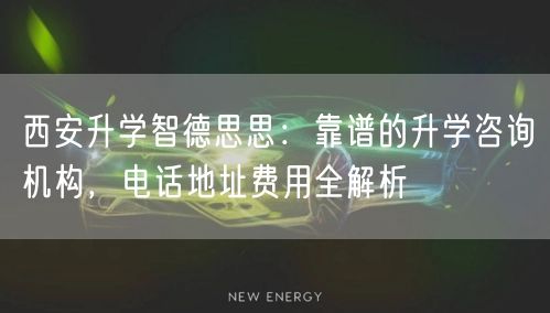 西安升学智德思思：靠谱的升学咨询机构，电话地址费用全解析