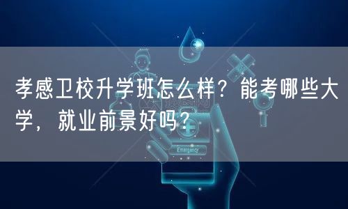 孝感卫校升学班怎么样?能考哪些大学,就业前景好吗? 孝感卫校升学班怎么样?能考哪些大学,就业前景好吗?