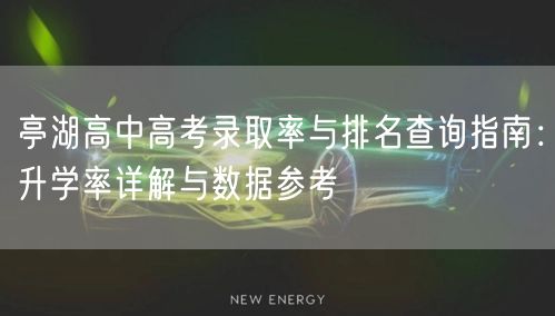 亭湖高中高考录取率与排名查询指南：升学率详解与数据参考
