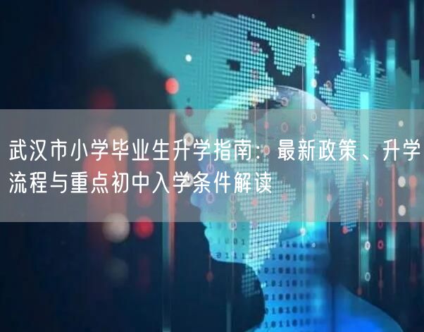 武汉市小学毕业生升学指南：最新政策、升学流程与重点初中入学条件解读