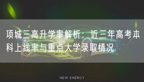 项城三高升学率解析:近三年高考本科上线率与重点大学录取情况 项城三高升学率解析:近三年高考本科上线率与重点大学录取情况