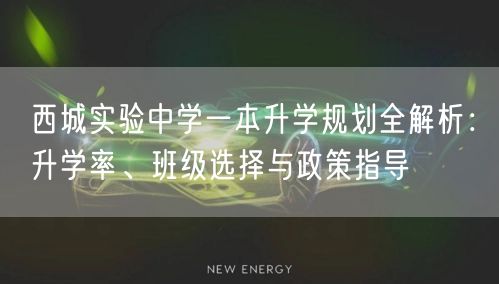 西城实验中学一本升学规划全解析:升学率、班级选择与政策指导 西城实验中学一本升学规划全解析:升学率、班级选择与政策指导