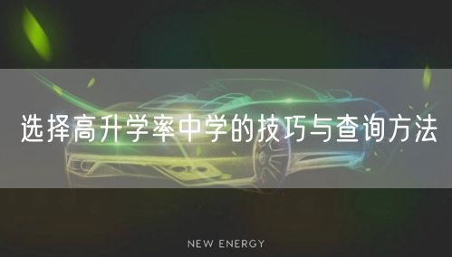 选择高升学率中学的技巧与查询方法